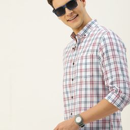 Mast & Harbour Men Standard Opaque Checked Casual Pure Cotton Shirt-picture-20