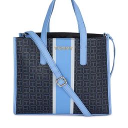TOMMY HILFIGER Blue JOCELYN II Logo Bowler Bag-61