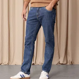 Mr Bowerbird Men Slim Fit Mid-Rise Light Fade Stretchable Jeans-image-56