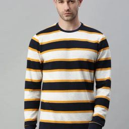 showoffff SHOWOFF Multi Cotton Slim Fit Stripes Sweatshirt-picture-18