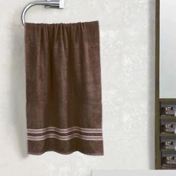 Romee Coffee Brown Cotton Stripes Bath Towels-picture-29