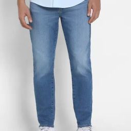 American Eagle Blue Cotton Regular fit Solid Jeans-image-94
