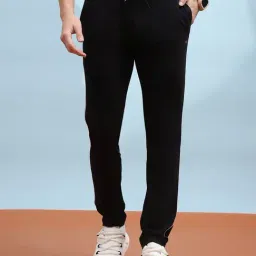 Cloak & Decker by Monte Carlo Black Regular Fit Trackpants-picture-9
