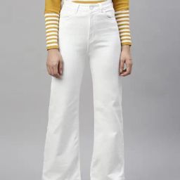 SHOWOFF White Relaxed Fit Mid Rise Jeans-image-79