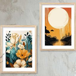 Floral Wall Art With Frame Home Decor Wall Painting For Living Room Office Bedroom-image-85