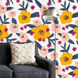 ArtzFolio Printed UV-Resistant Anti-Bacterial Colorful Floral PatternPeel & Stick Wallpaper-image-28