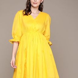 Label Ritu Kumar Pure Cotton Fit & Flare Dress-18