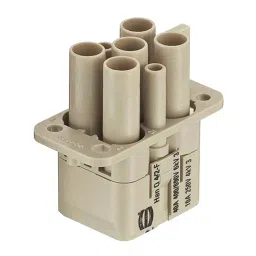 Harting Heavy Duty Connector Inserts / Modules HEAVY DUTY INSERT, RCPT, 4+2SIG, 6MM2, 09120063141-6