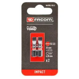 FACOM SL5.5 Impact Socket Bit 25 mm Blade Length, ENS.105.5 (Pack of 2 Pcs)-92