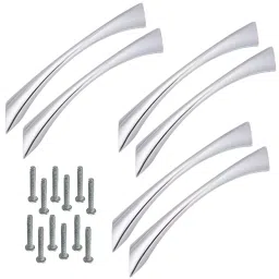 Atom CH-WE212-CP-08-106 203.2 mm (8 Inch) Zinc CP Finish Cabinet Pull Handle (Pack of 6)-picture-22