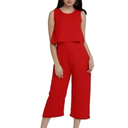 Miss Chase Red Round Neck Jumpsuit-image-92