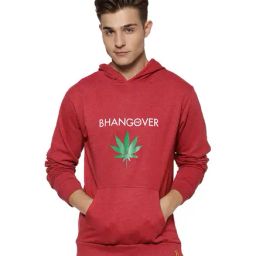 Campus Sutra Maroon Full Sleeves Hoodie-image-69