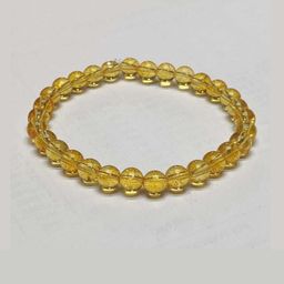 Divine souvenirs Unisex Citrine Beaded Elasticated Bracelet-0