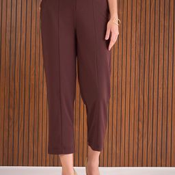 SASSAFRAS Women Tapered Fit High-Rise Pleated Trousers-picture-19