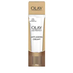 Olay Age Protect Anti-Ageing Cream - Reduces Wrinkles with Salicylic Acid, Aloe & BHA- 18g image 1