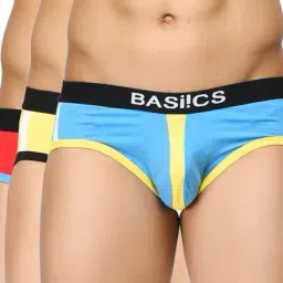 BASIICS by La Intimo Red & Blue Printed Briefs (Pack of 3)-picture-28