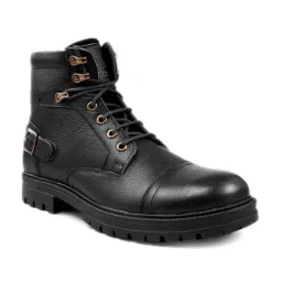 Bacca Bucci Black Derby Boots-image-42