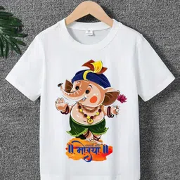 Printcomet Kids Printed Applique T-shirt-image-98