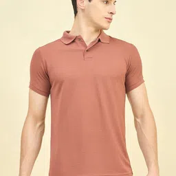 Mast & Harbour Men Self Design Polo Collar Cotton Flat Knit T-shirt-picture-17