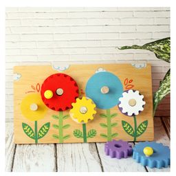 Shumee Flower Garden Wooden Gear Toy - Multicolor-16