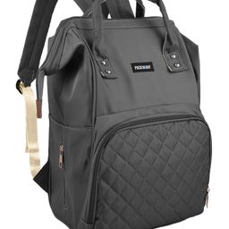 PACKNBUY Diaper Bag Backpack Stylish Multiuse Baby Bag for Travel - Grey-23