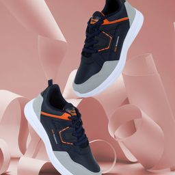 CHamps SHOES  Colour Blocked Detailed Sport Shoes - Navy Blue & Orange-image-84