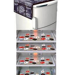 Dakshya Industries Fridge Top Cover and Fridge Mat Combo Set of 5-3