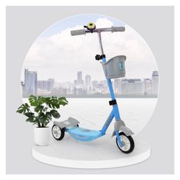 Dash Noddy Deluxe Kids Scooter With Storage Basket - Blue-image-5