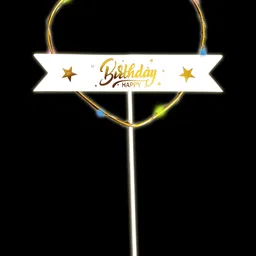 Decor Mantra Happy Birthday Heart Shape Led Light Cake Topper Is Perfect for Every Birthday Bash - Gold - Pack of 1-picture-14