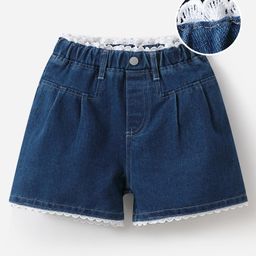 Mark & Mia Denim Washed Solid Colour Shorts - Navy Blue-image-86