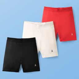 Pine Kids Cotton Knit Solid Colour Cycling Shorts - (Colour May Vary)-picture-15