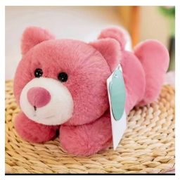 Tickles Cute Lying Bear Soft Stuffed Plush Animal Toy for Kids Boys & Girls Birthday Gift (Color: Pink Size: Length 60 cm)-image-49