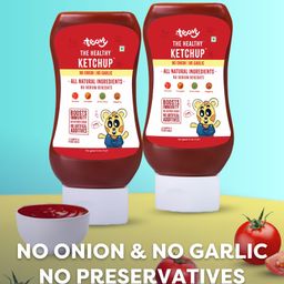 Troovy Healthy Tomato Sauce | No Onion & No Garlic | 100% Chemical Free| No Preservatives, No MSG, No Sodium Benzoate | Tastes like Regular Tomato Ketchup | (2 x 340g) Pack of 2-image-30