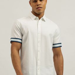 United Colors of Benetton Men Solid Spread Collar Cotton Casual Shirt-picture-47