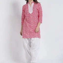 Trendzmy Women Floral Printed Regular Kurti with Salwar-image-20