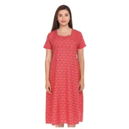 Morph Maternity Red Printed Nursing Nighty-picture-5