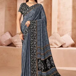 Reboot Fashions Floral Poly Crepe Saree-image-64