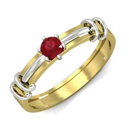 KUBERBOX Verocious 18KT Gold Ruby Ring-2.6gm-picture-30