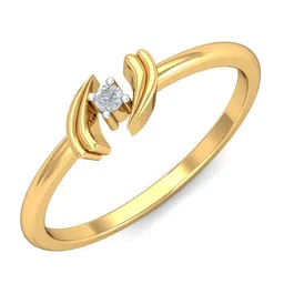 KUBERBOX Diamond-Studded 18KT Gold Ring - 1.12 gm-23