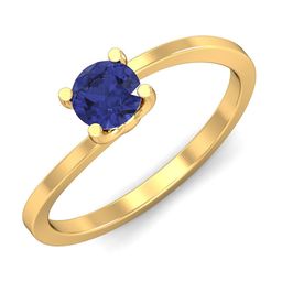 KUBERBOX 18KT Gold Tanzanite Studded Ring - 2.38 g-picture-16