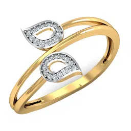 KUBERBOX 18KT Gold Diamond Studded Ring-1.7gm-image-82