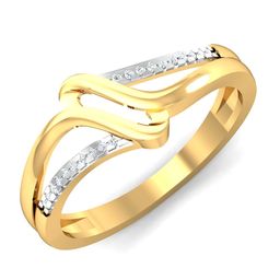 KUBERBOX 18KT Gold Diamond Studded Finger Ring-2.72gm-image-72