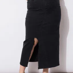 SASSAFRAS Curve Straight Maxi Skirt-image-8