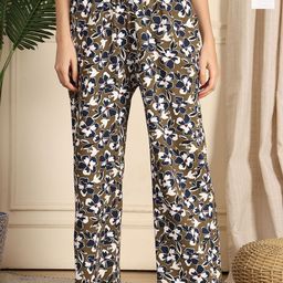 TAG 7 Women Pack Of 2 Printed Cotton Mid-Rise Lounge Pants-picture-42