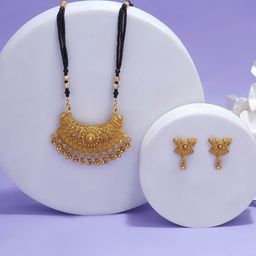 Shining Glory Gold-Plated Artificial Beaded Mangalsutra-image-95