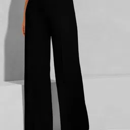 BAESD Women Relaxed Straight Leg High-Rise Trousers-image-74