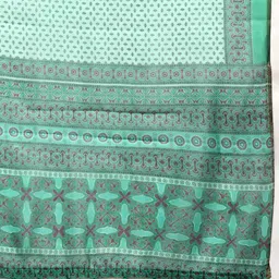 KALINI Ethnic Motifs Zari Block Print Saree image 2