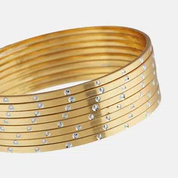 Atibelle Set Of 8 Gold-Plated Bangles image 5