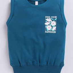Ginie Girls Pocket Printed Smocked Top-48