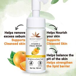 SKINNYSWEET Set Of 2 Vitamin C Face Wash With Niacinamide - 150 ml Each image 4